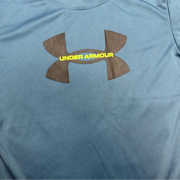 Under Armour T-Shirt Blue/Black/Green Size 6 - Picture 5 of 16
